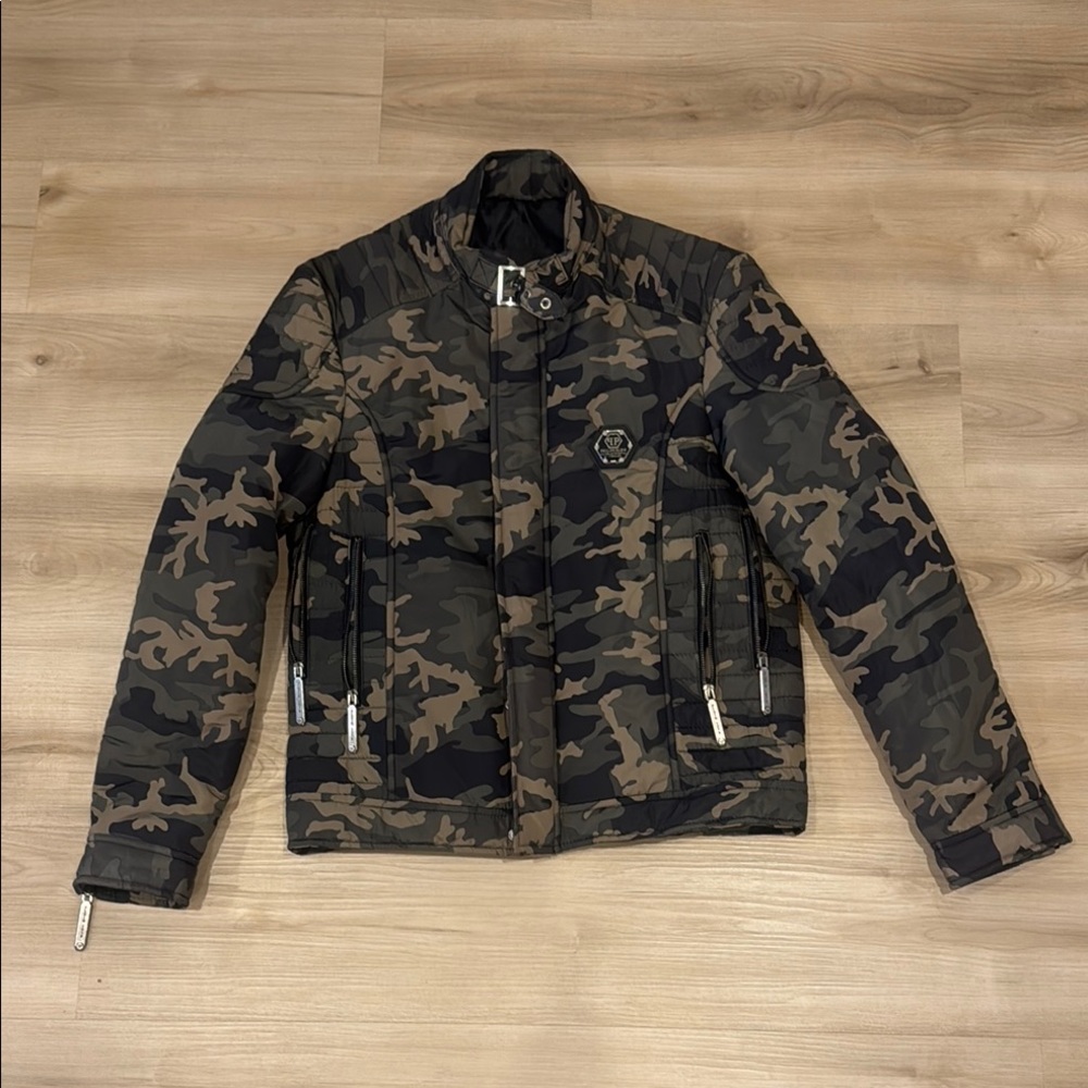 Philipp Plein Men's Small Camouflage puffer Jacket